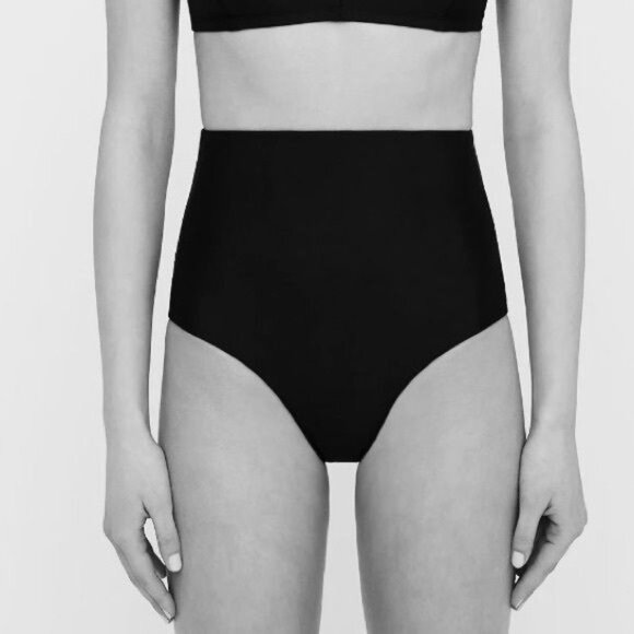 Scanlan Theodore High Rise Bikini Bottom Blue Navy - Picture 2 of 7